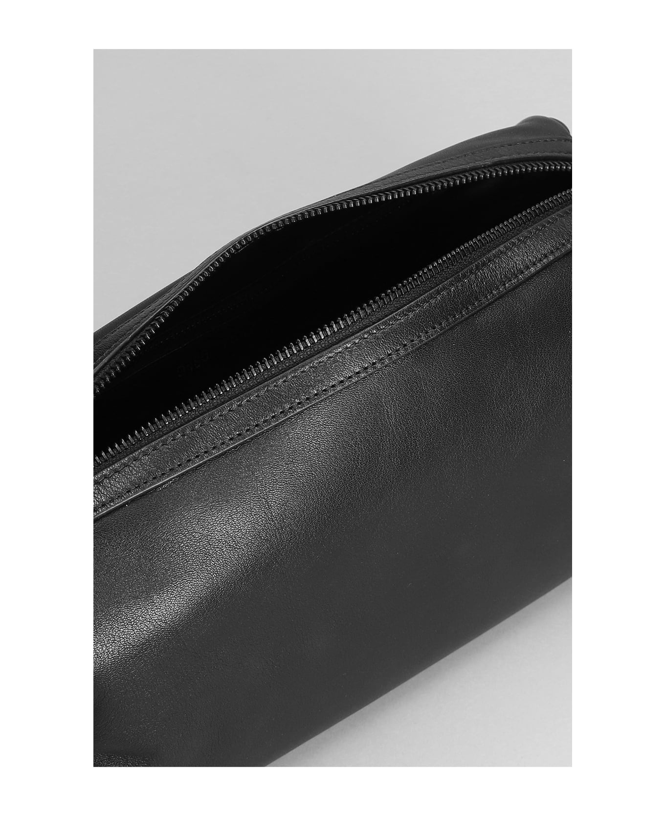 Hand Bag In Black Leather - 4