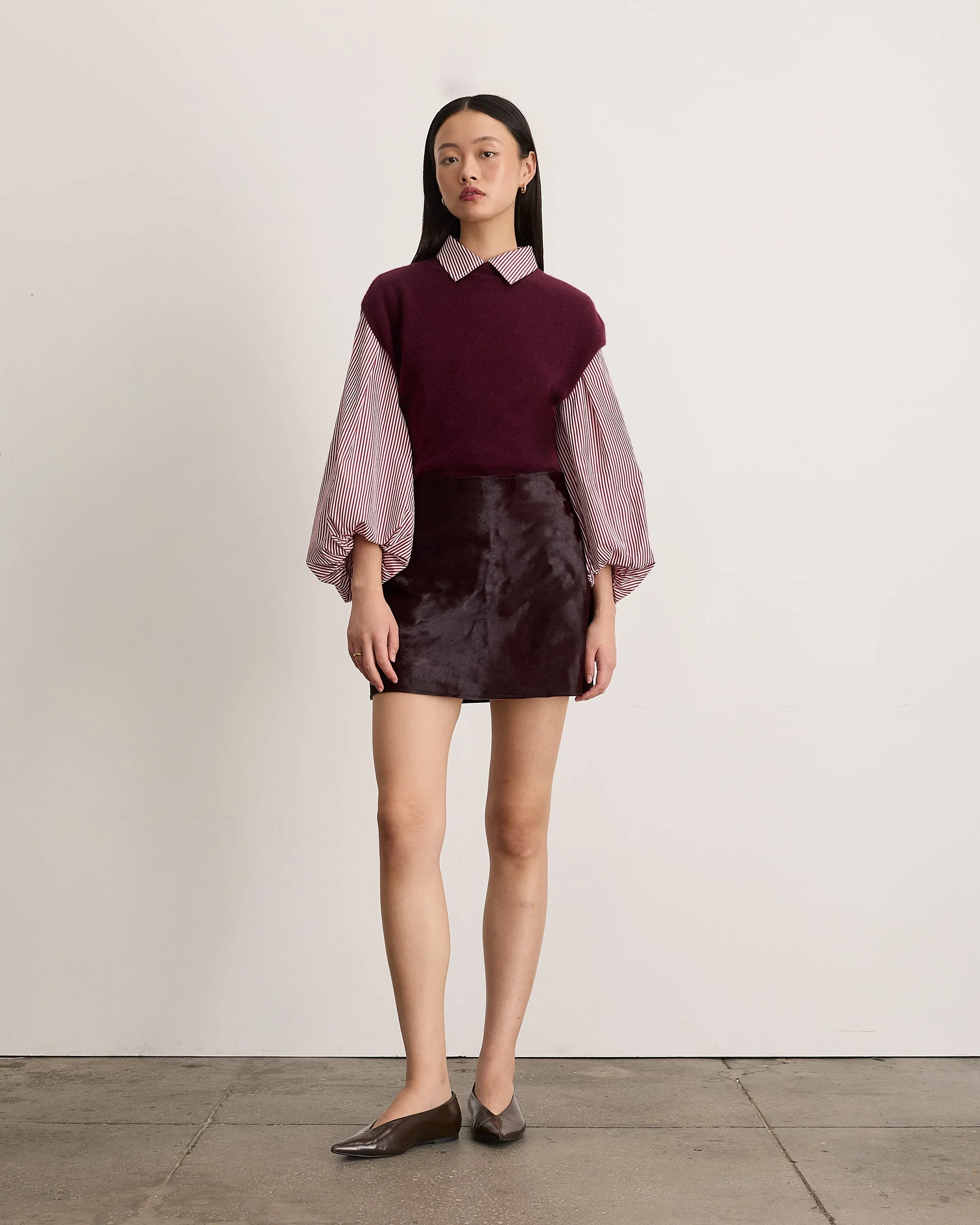 ARI CALF HAIR SKIRT - 1