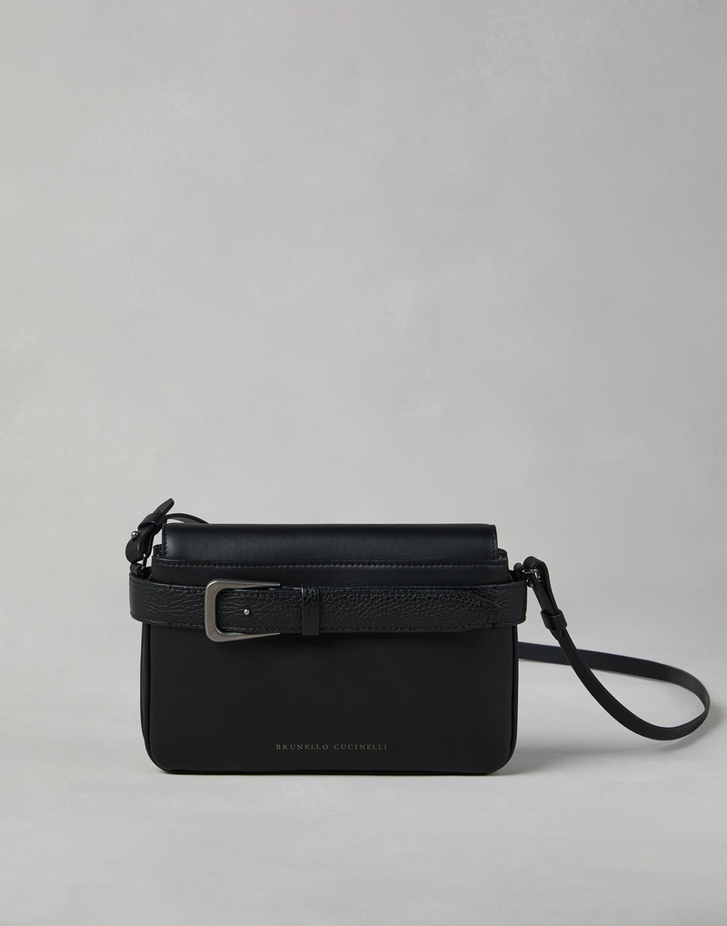 Calfskin bag with belt detail 1