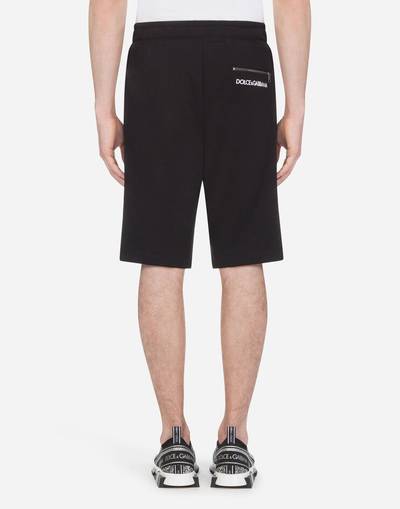 Dolce & Gabbana Cotton bermuda jogging shorts with embroidery outlook