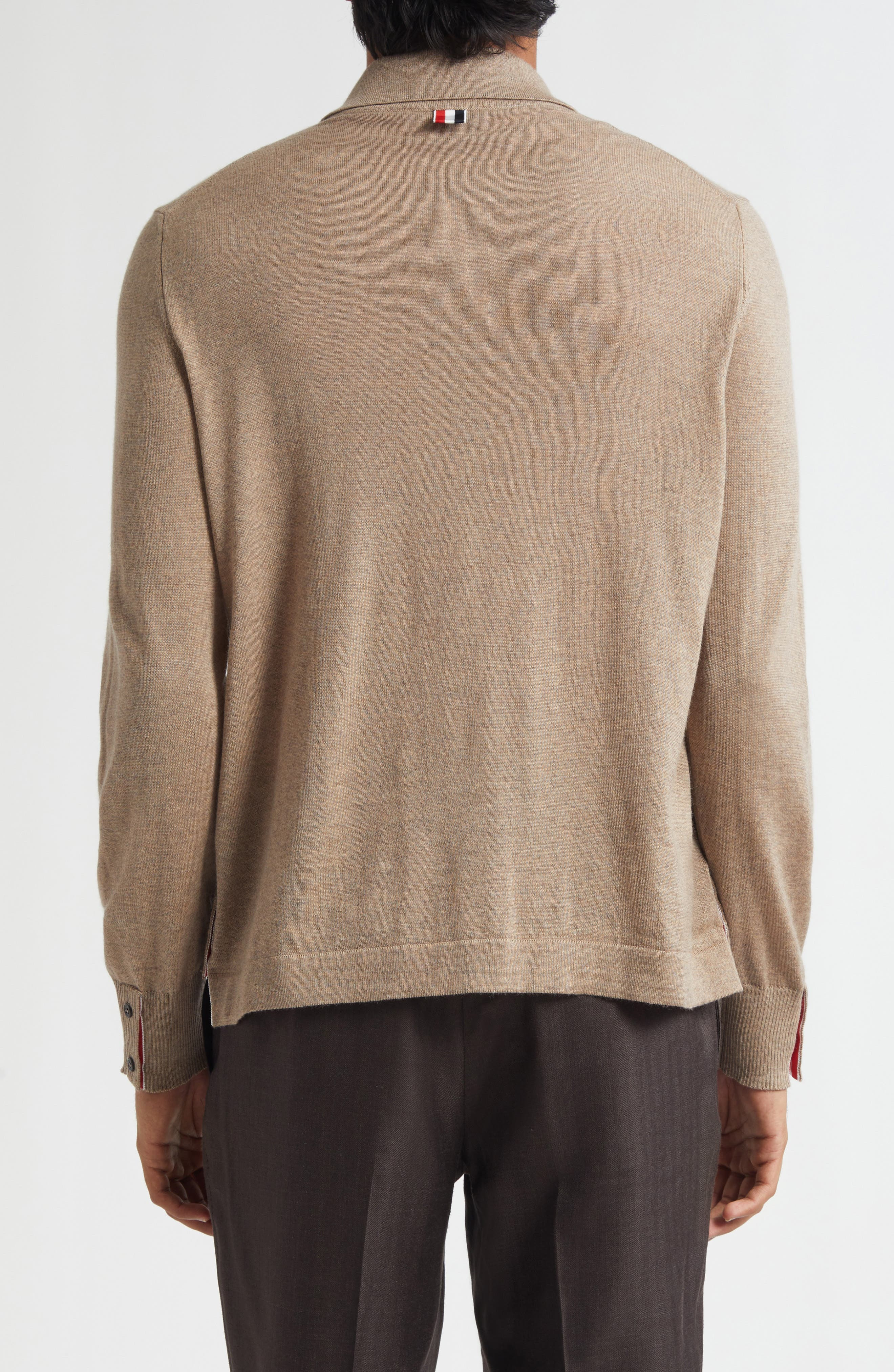 Thom Browne Virgin Wool Button-Down Cardigan in Medium Brown at Nordstrom - 2