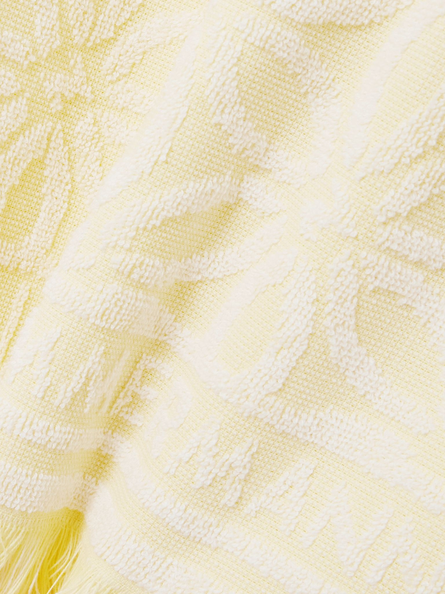 Coco fringed cotton-terry jacquard hooded mini dress Yellow - 4