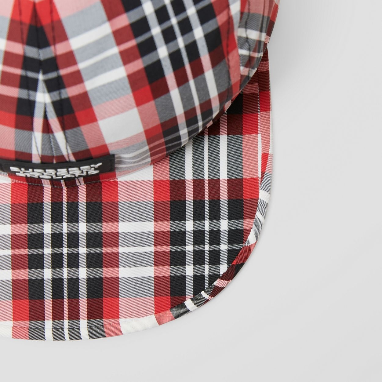 Logo Appliqué Tartan Nylon Cap - 2