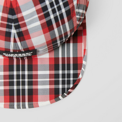 Burberry Logo Appliqué Tartan Nylon Cap outlook