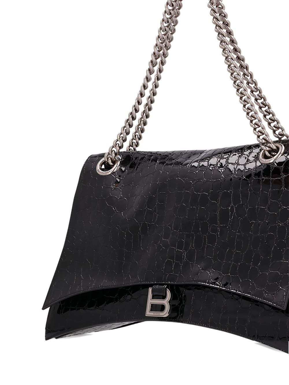 large Crush crocodile-effect shoulder bag - 3