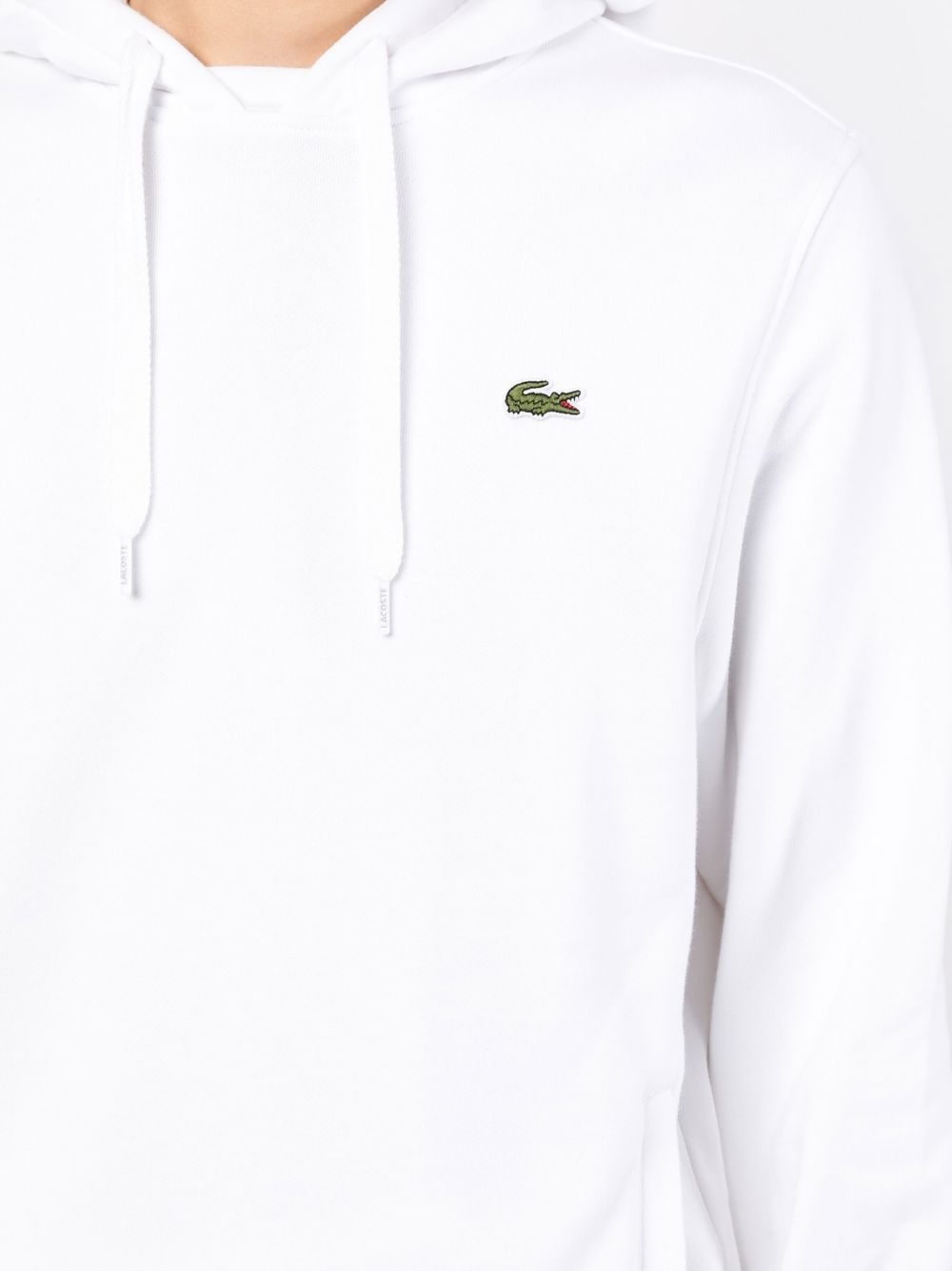 embroidered-logo stretch-cotton hoodie - 5