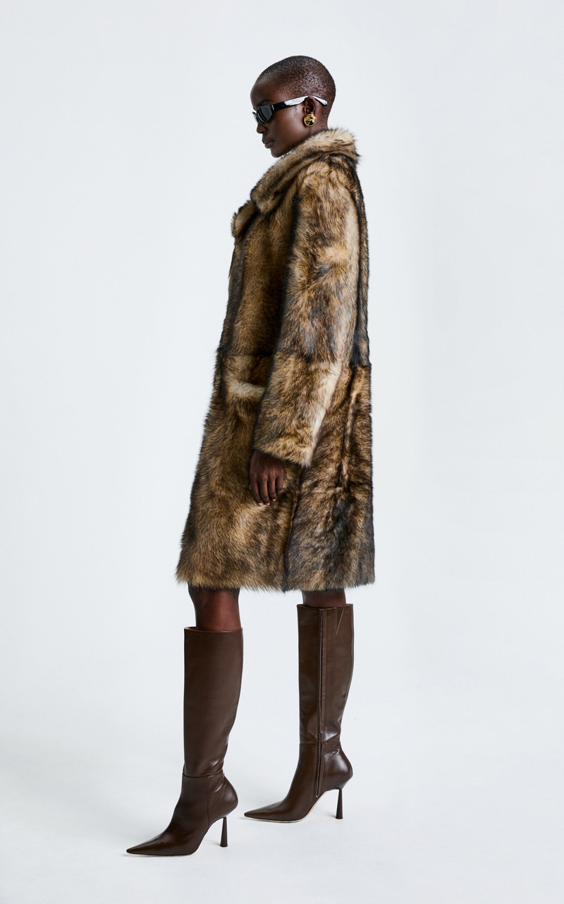 Evita Shearling Coat brown 5