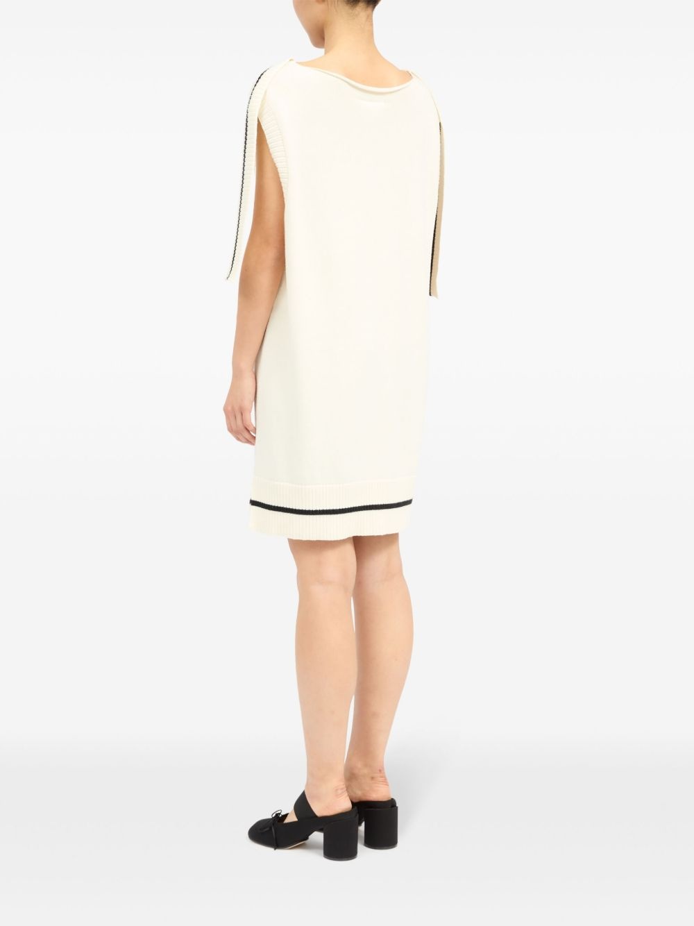 logo-jacquard knit dress - 5