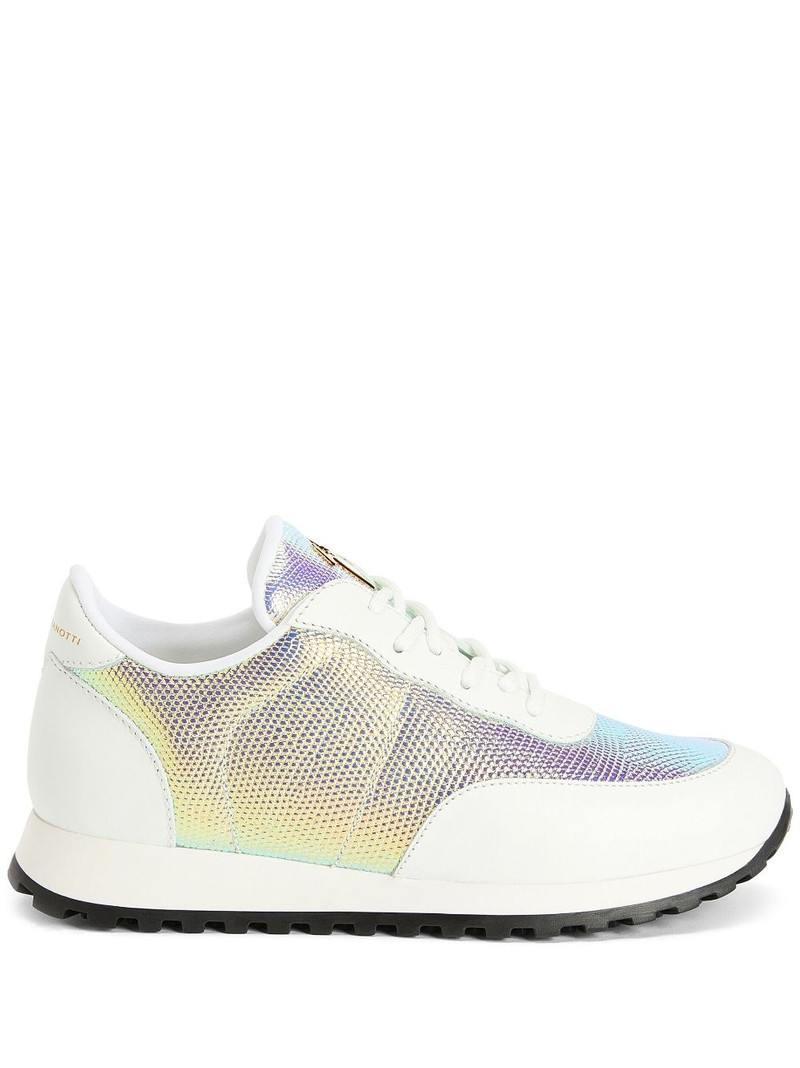 holographic-effect low-top sneakers 1