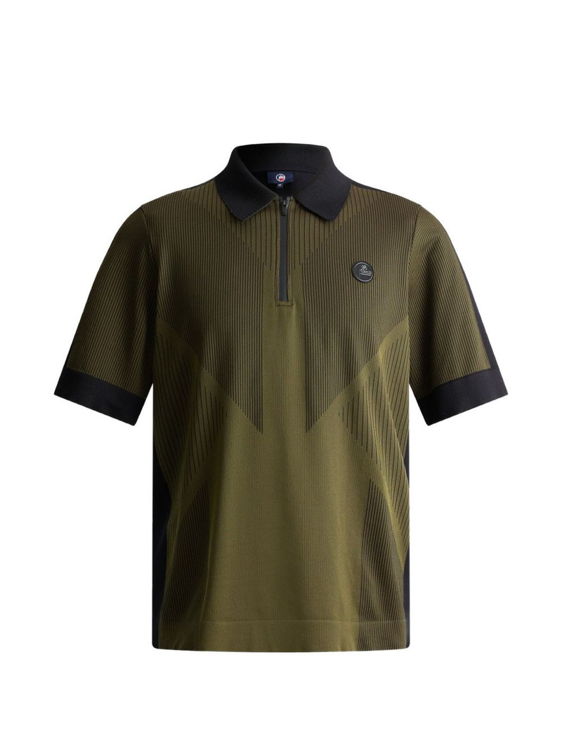 zip-neck short-sleeve polo shirt 1