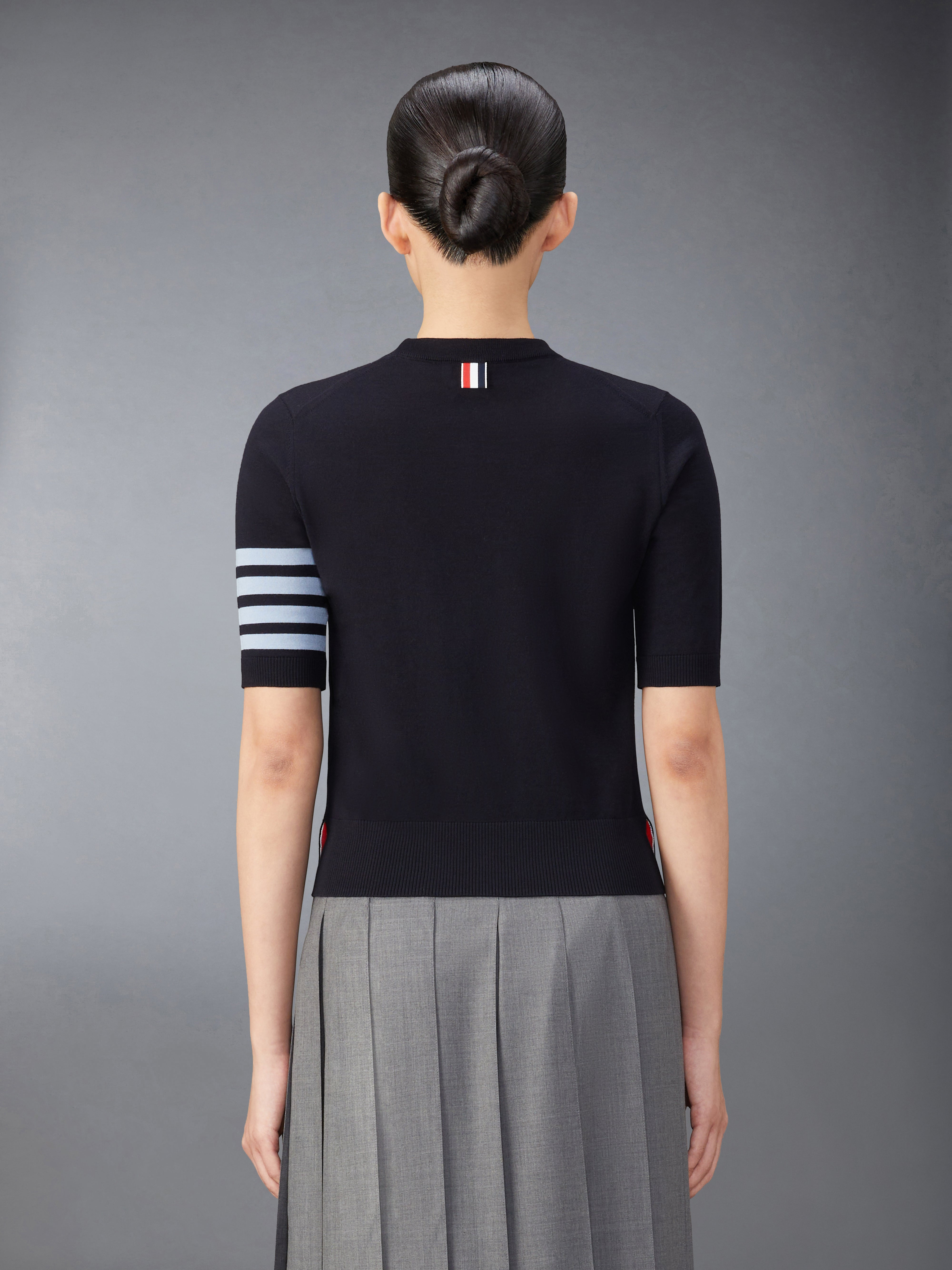 4-Bar Stripes intarsia-knit T-shirt - 2