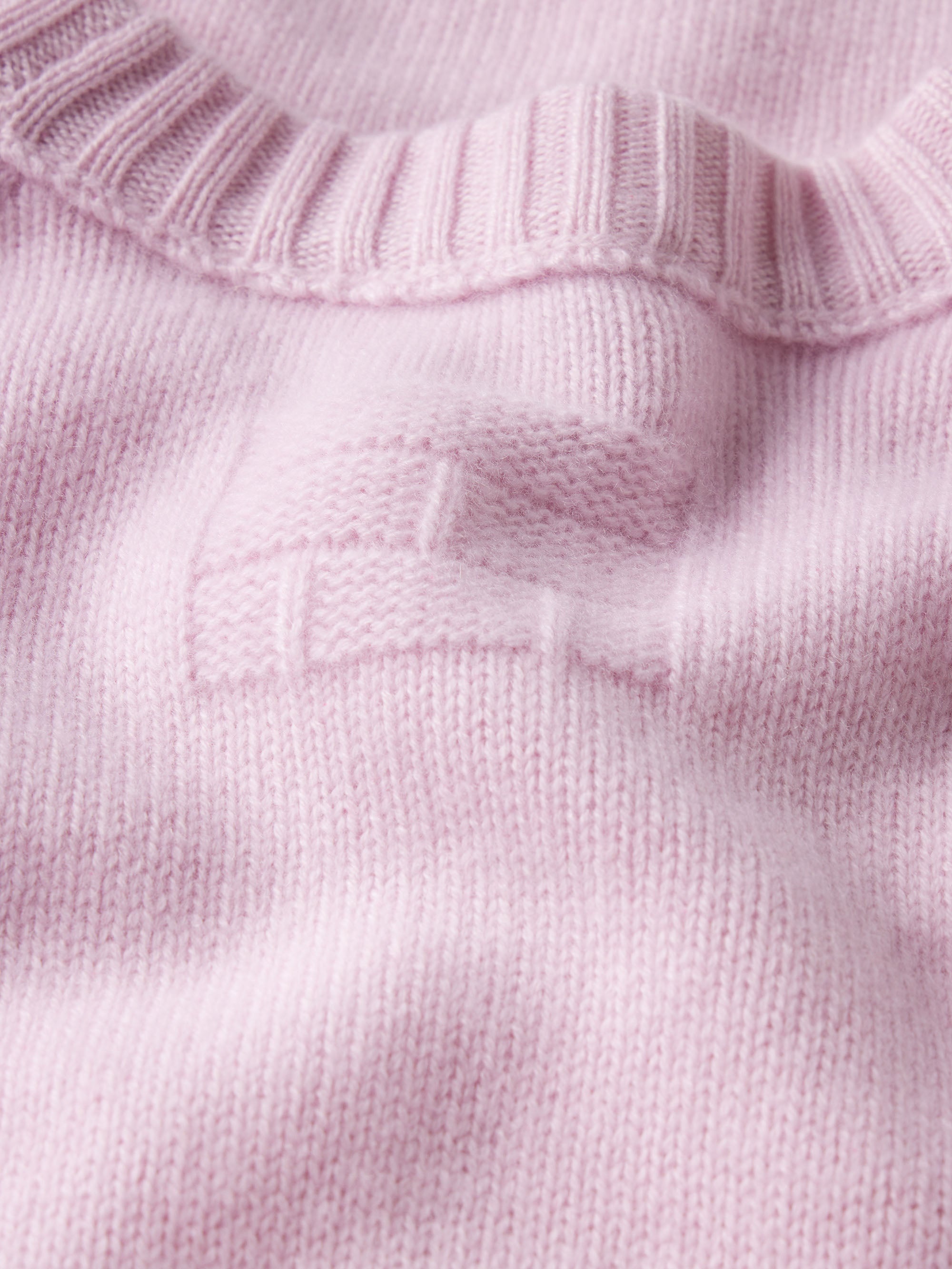 Cashmere Crewneck Sweater in Light Pink - 3
