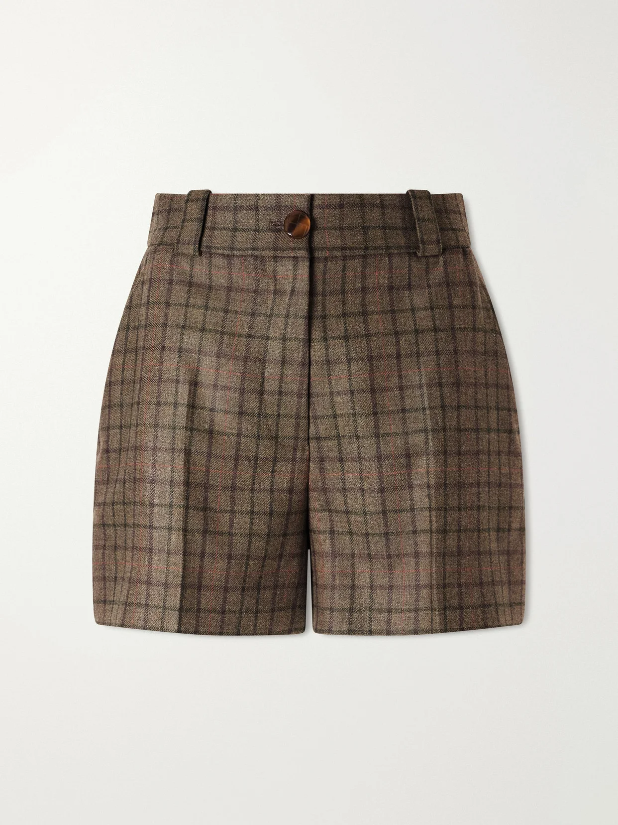 Teke Checked Wool And Cashmere-blend Shorts - 1