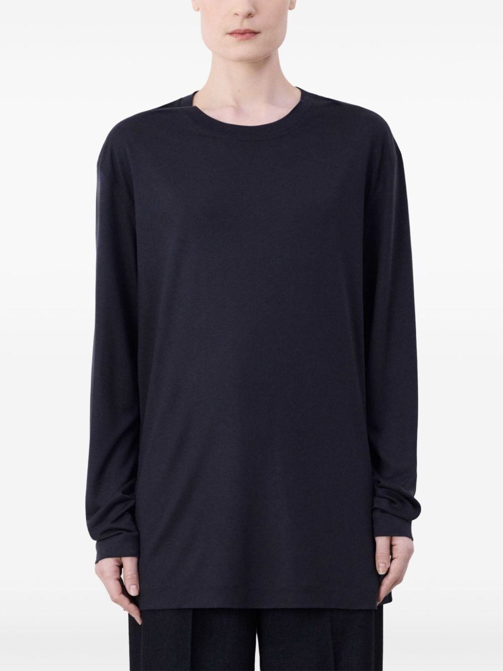 long-sleeve cotton T-shirt - 2