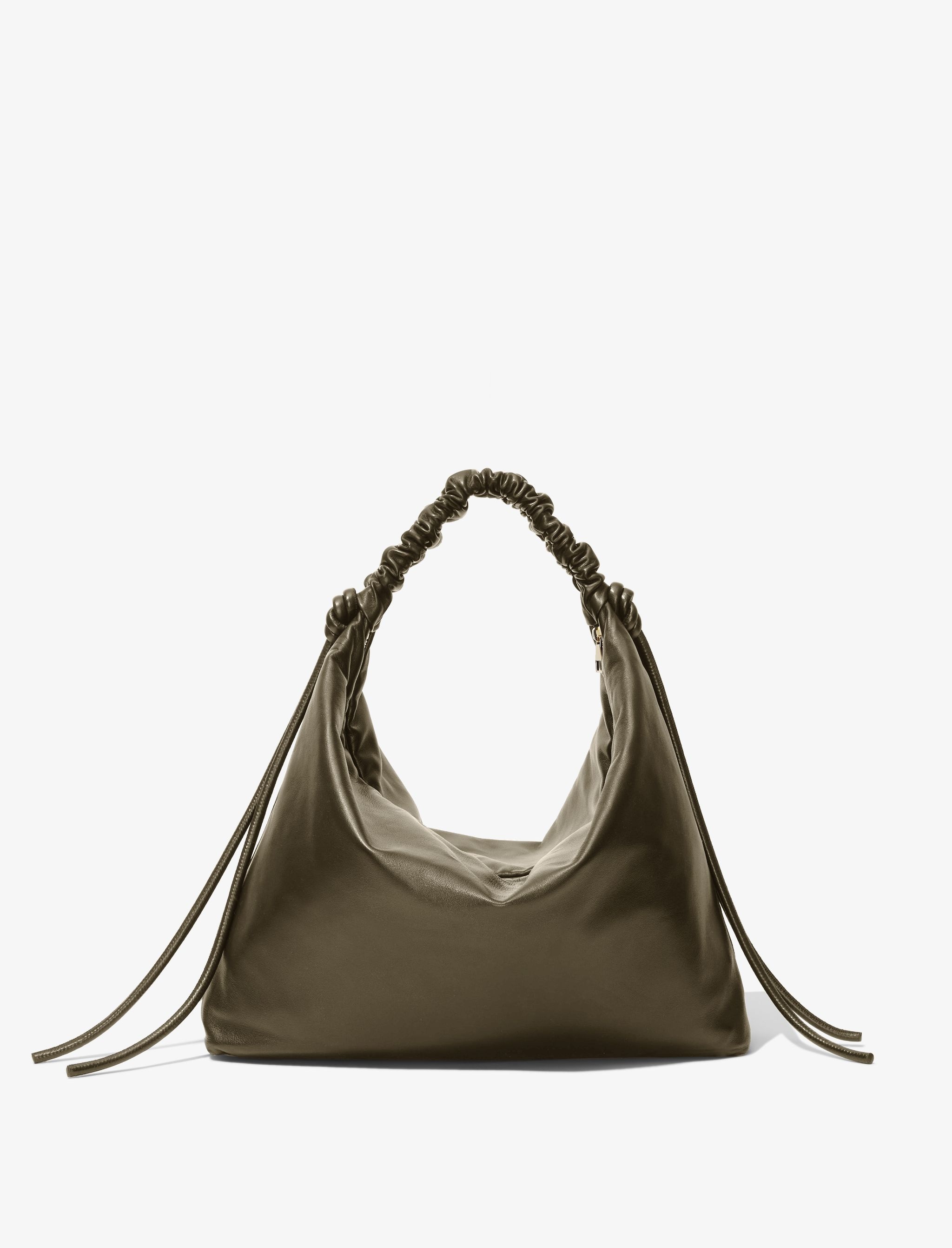 Large Drawstring Shoulder Bag - 4