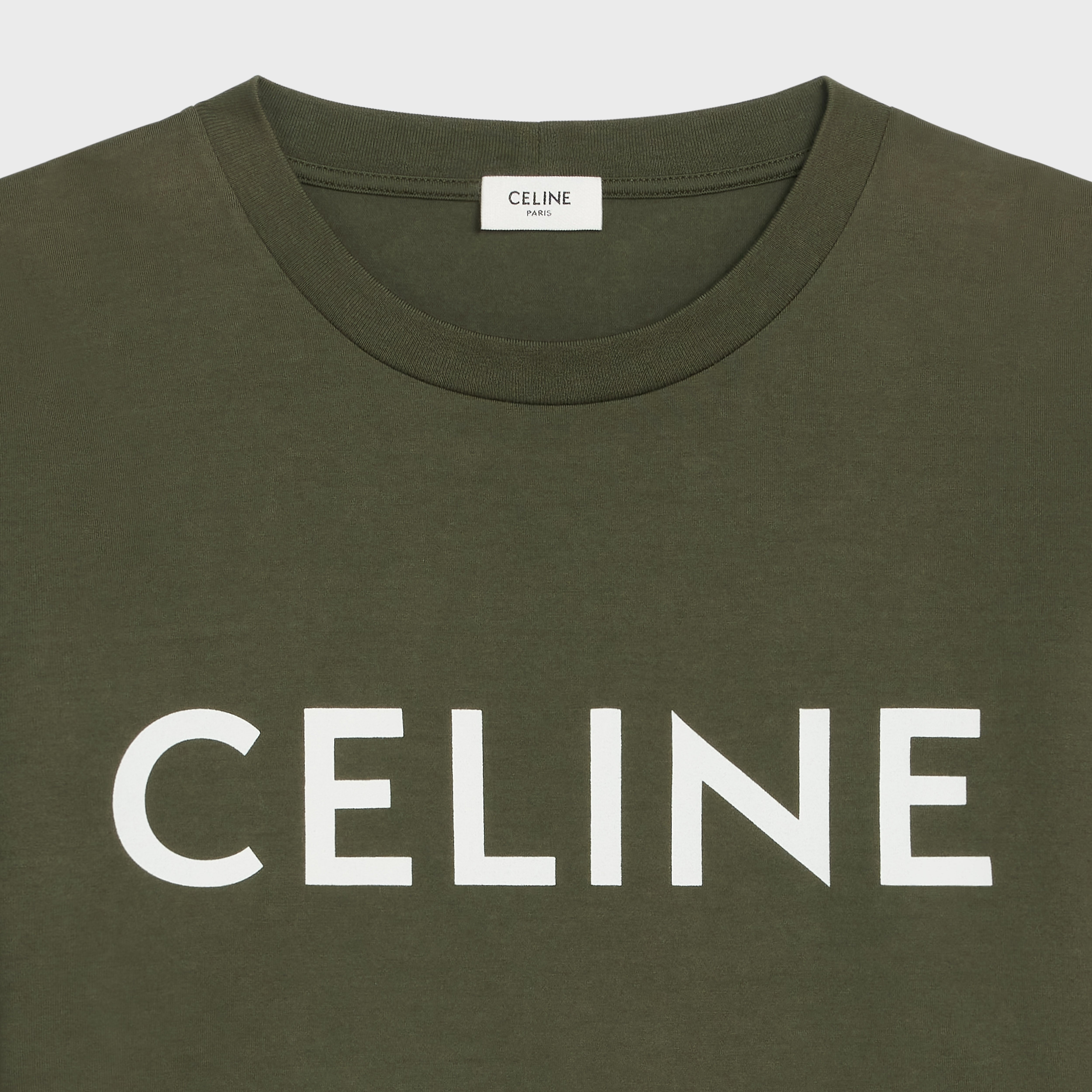 CROPPED CELINE T-SHIRT IN COTTON JERSEY - 3