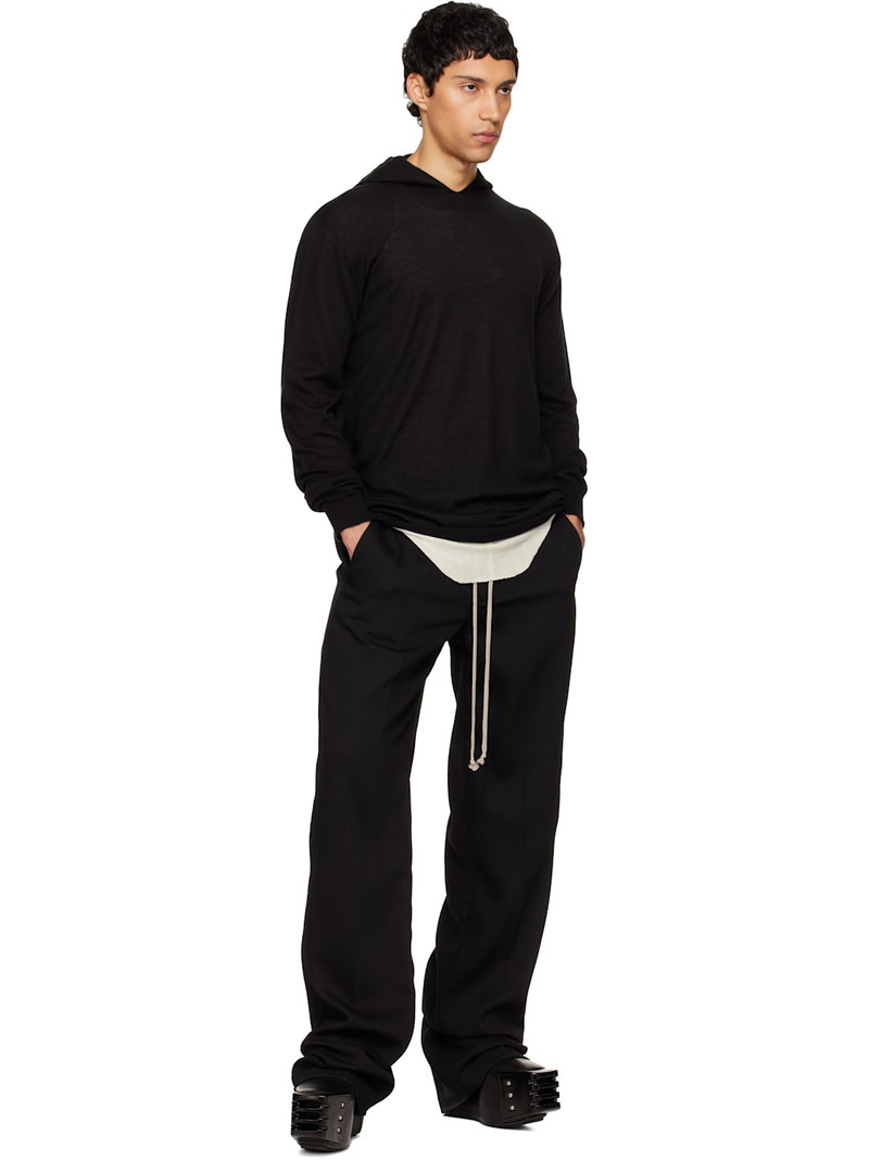 Rick Owens Black Temple Dietrich Drawstring Lounge Pants outlook