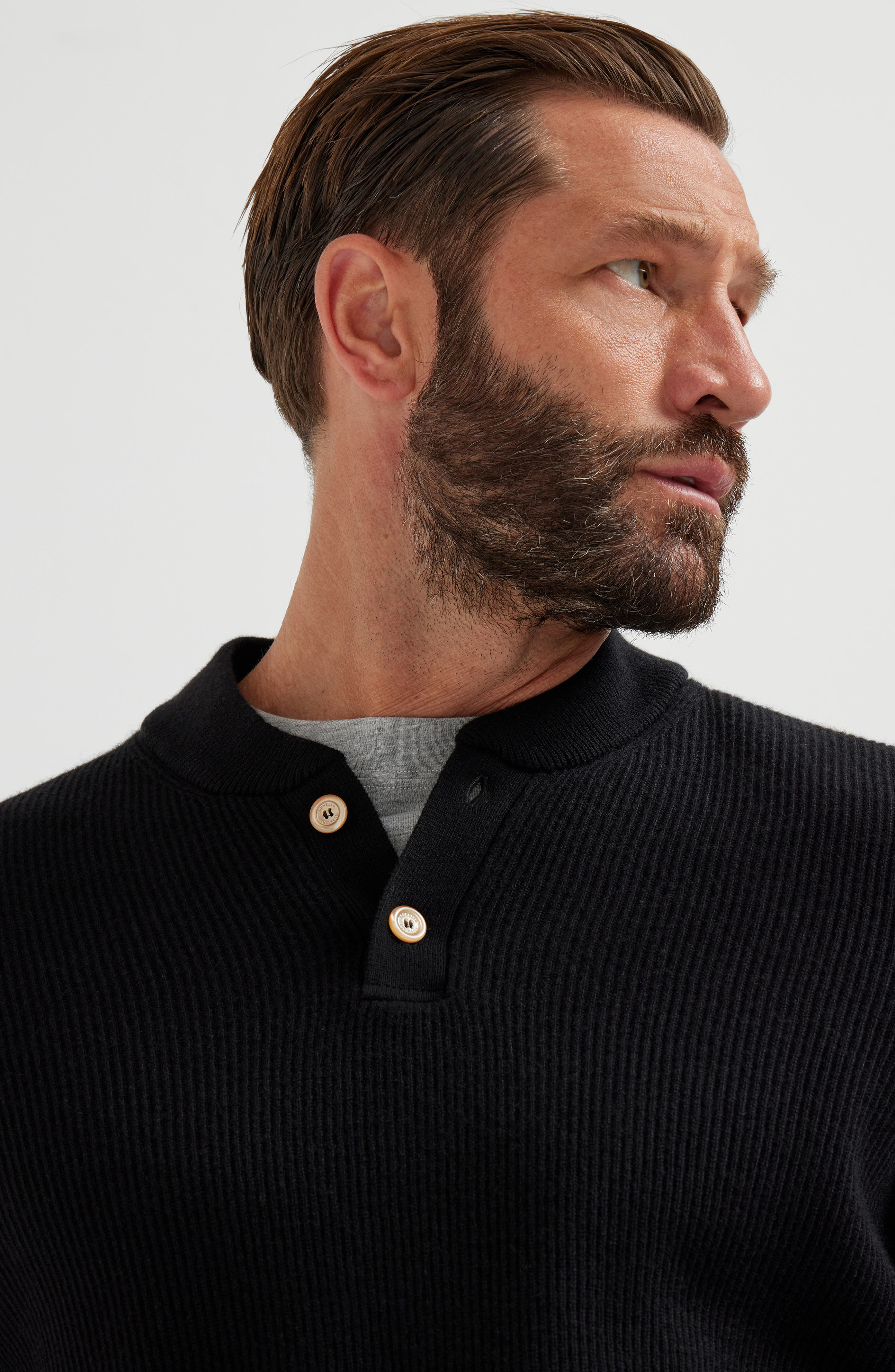Brunello Cucinelli English Rib knit sweater in Black at Nordstrom - 4