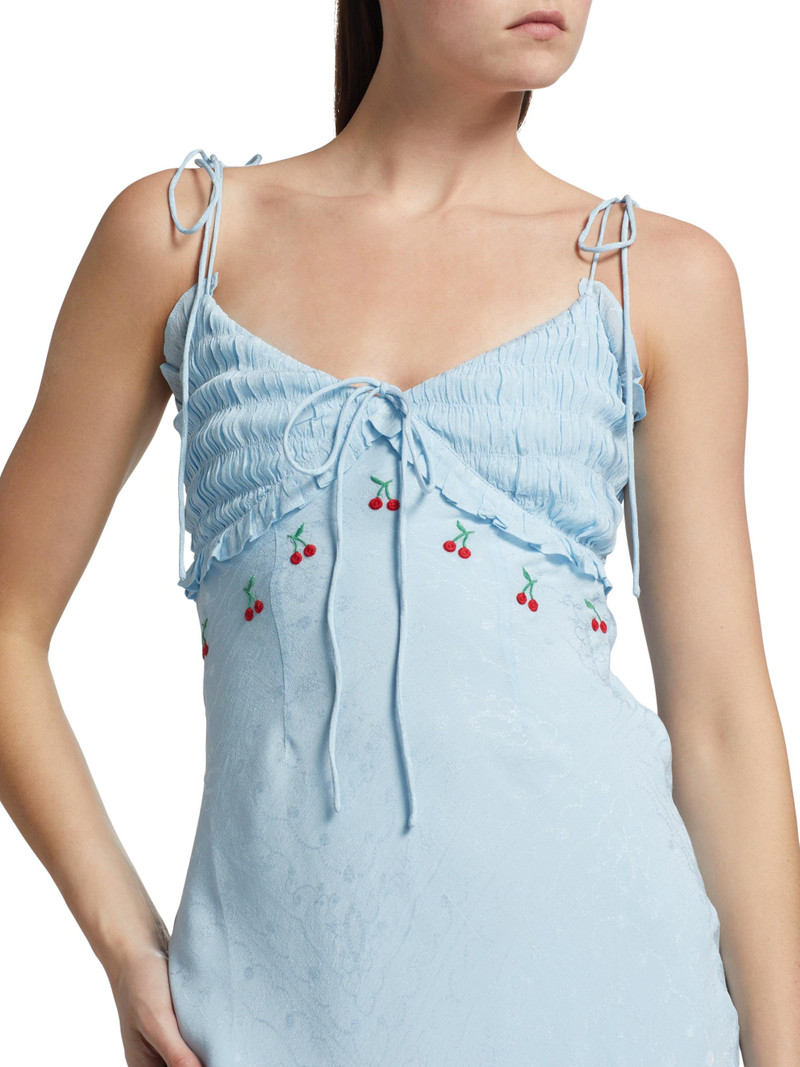 Women's Isabella Slip Midi-Dress - Blue Monika Jacquard 6