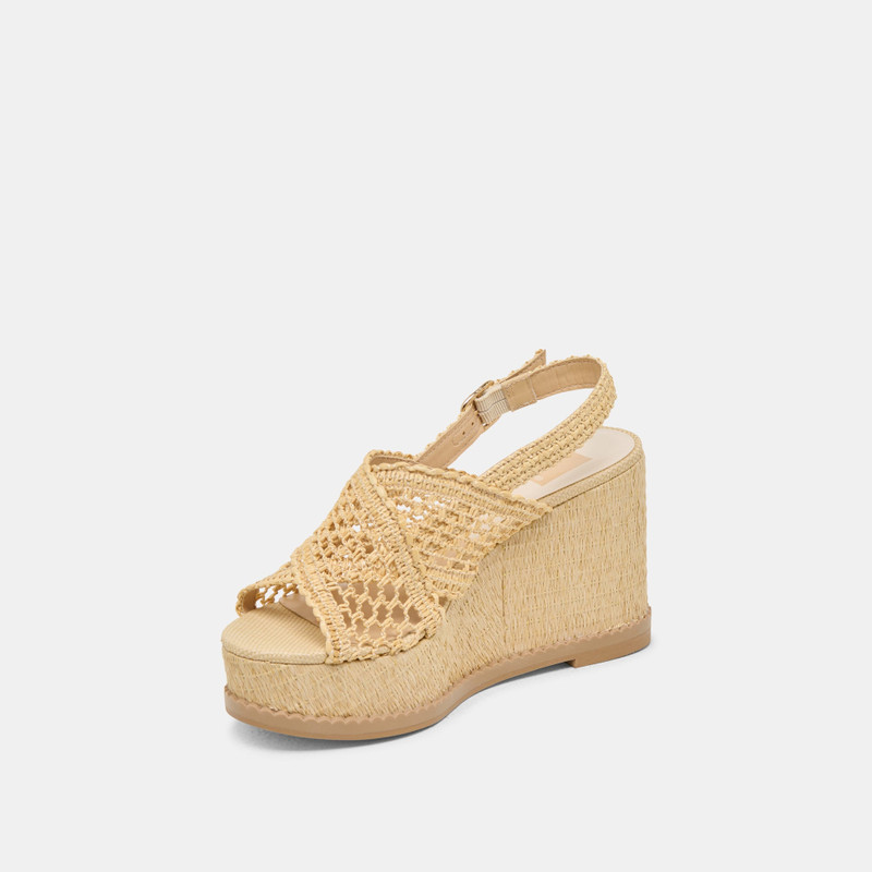 DEXLER WEDGES LT NATURAL WOVEN RAFFIA 4