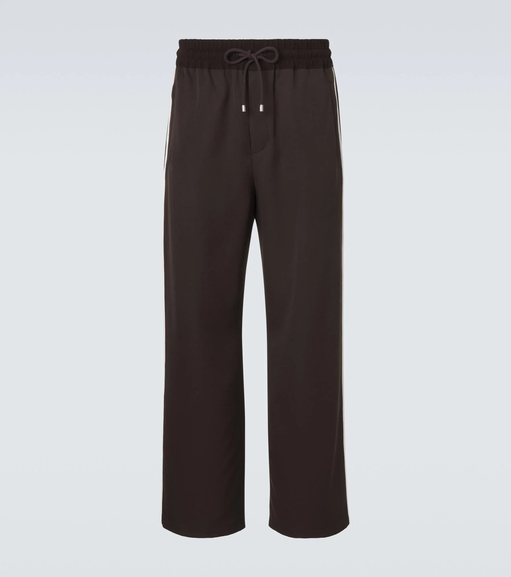Wool gabardine wide-leg pants - 1