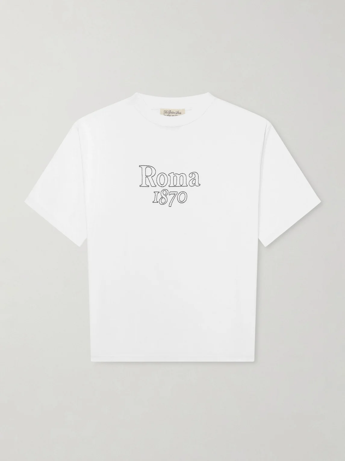 Roma 1870 Embroidered Cotton-Jersey T-Shirt - 1