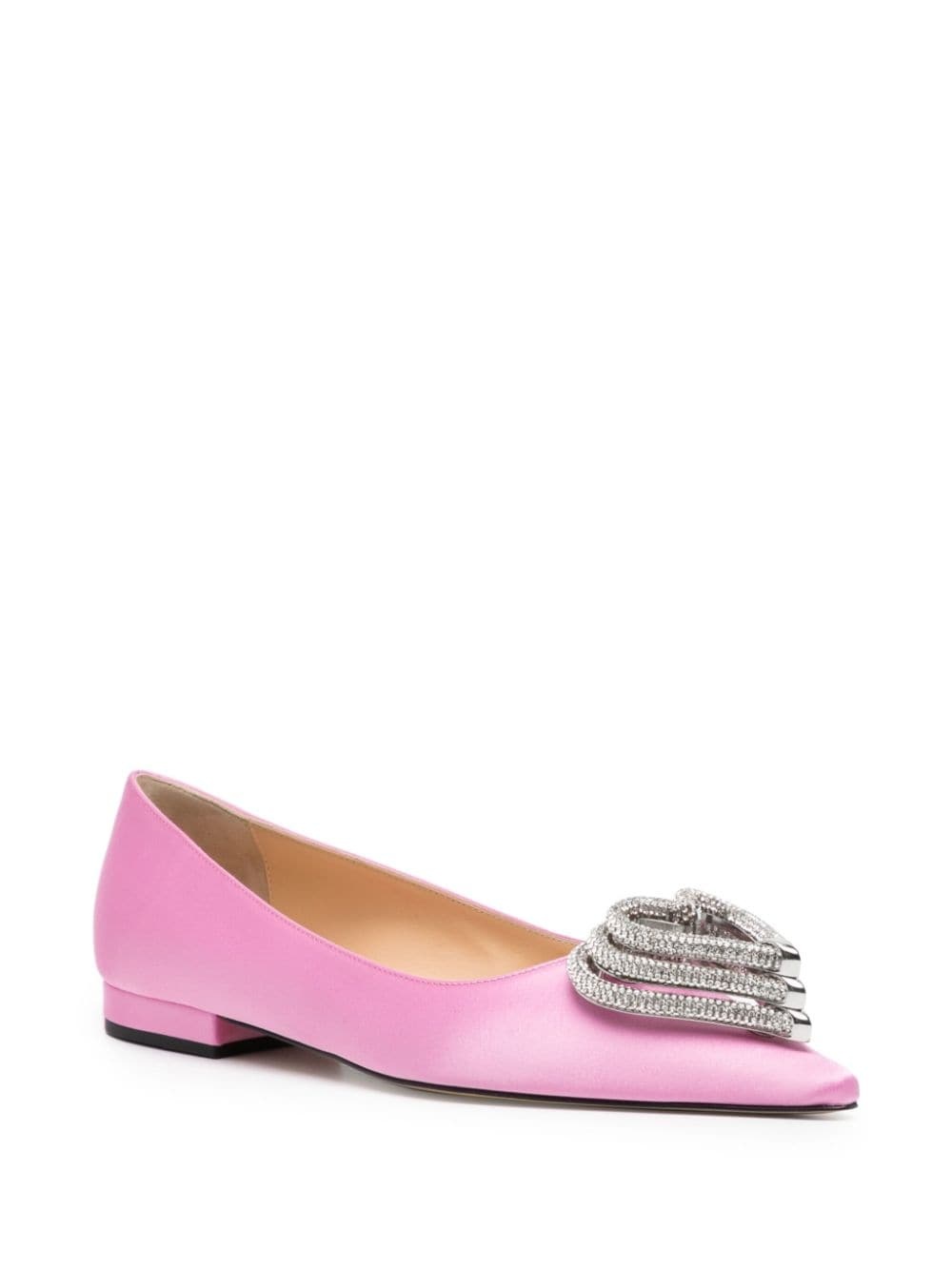 Triple Heart satin ballerina shoes - 2