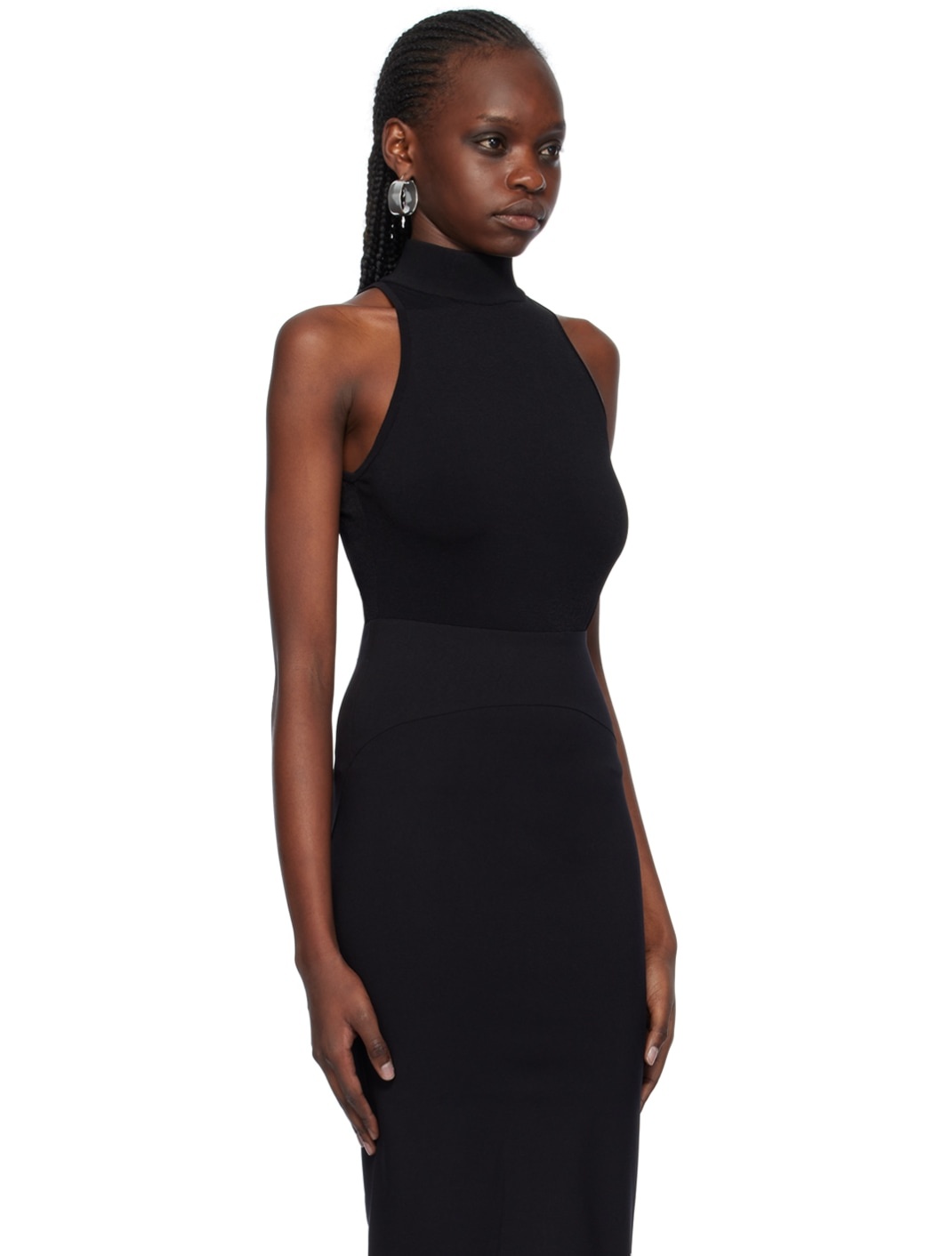 Black Mock Neck Bodysuit - 2