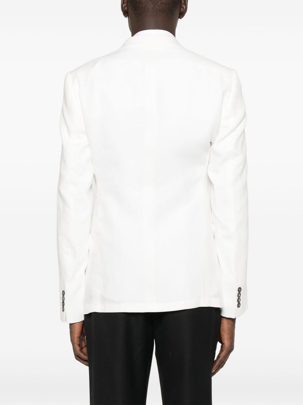 Linen double-breasted jacket - 5