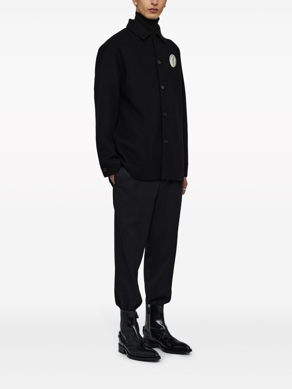 long-sleeve cashmere shirt - 3