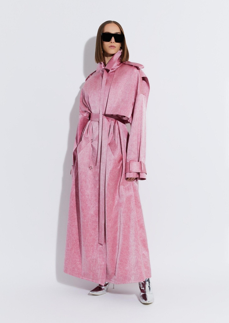 LAPOINTE Washed Cotton Double Breasted Trench outlook