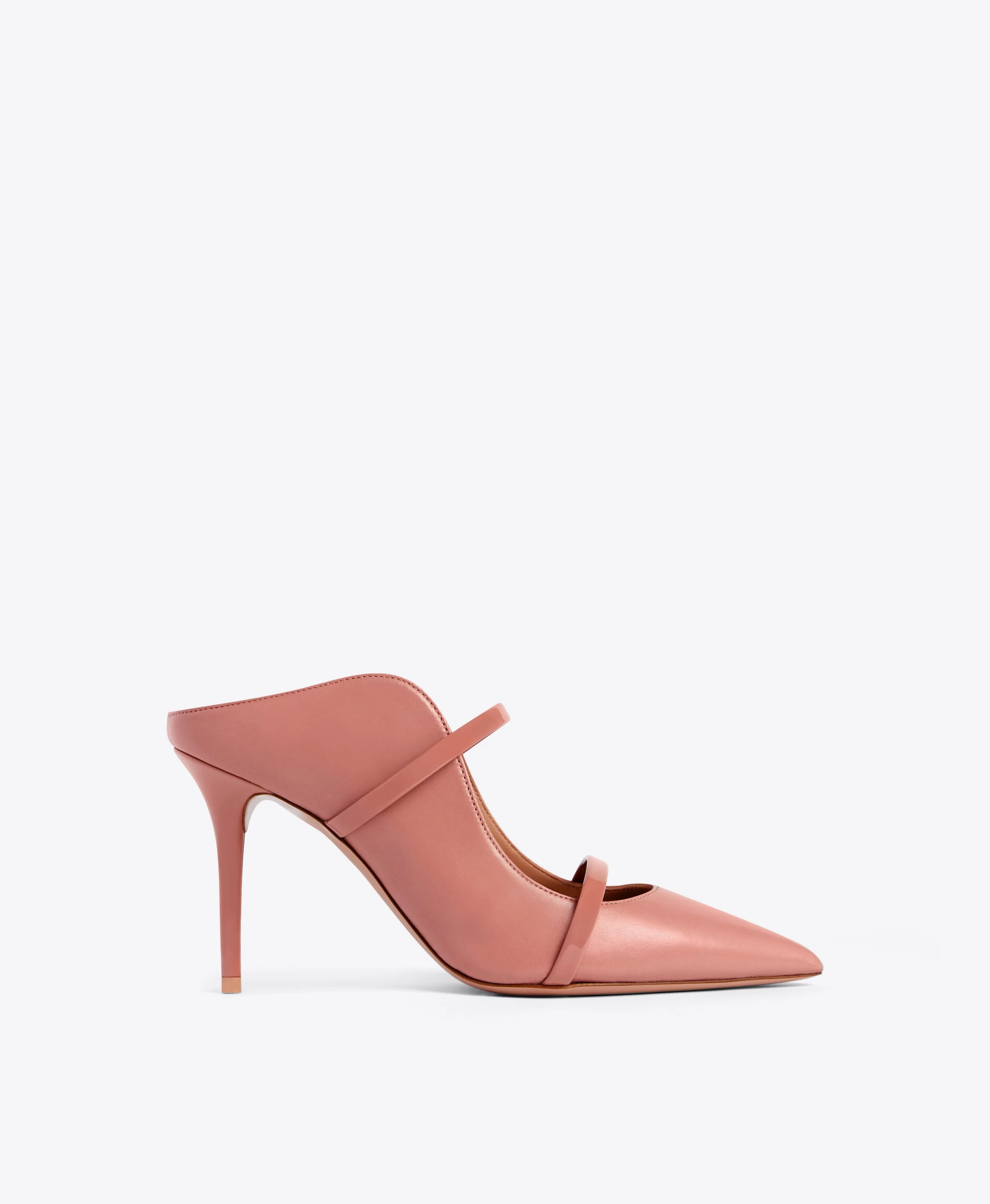 Maureen 85 Pink Leather Mules - 1