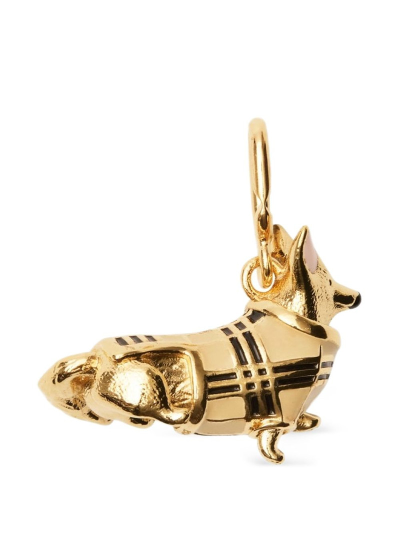 Burberry checked corgi charm outlook