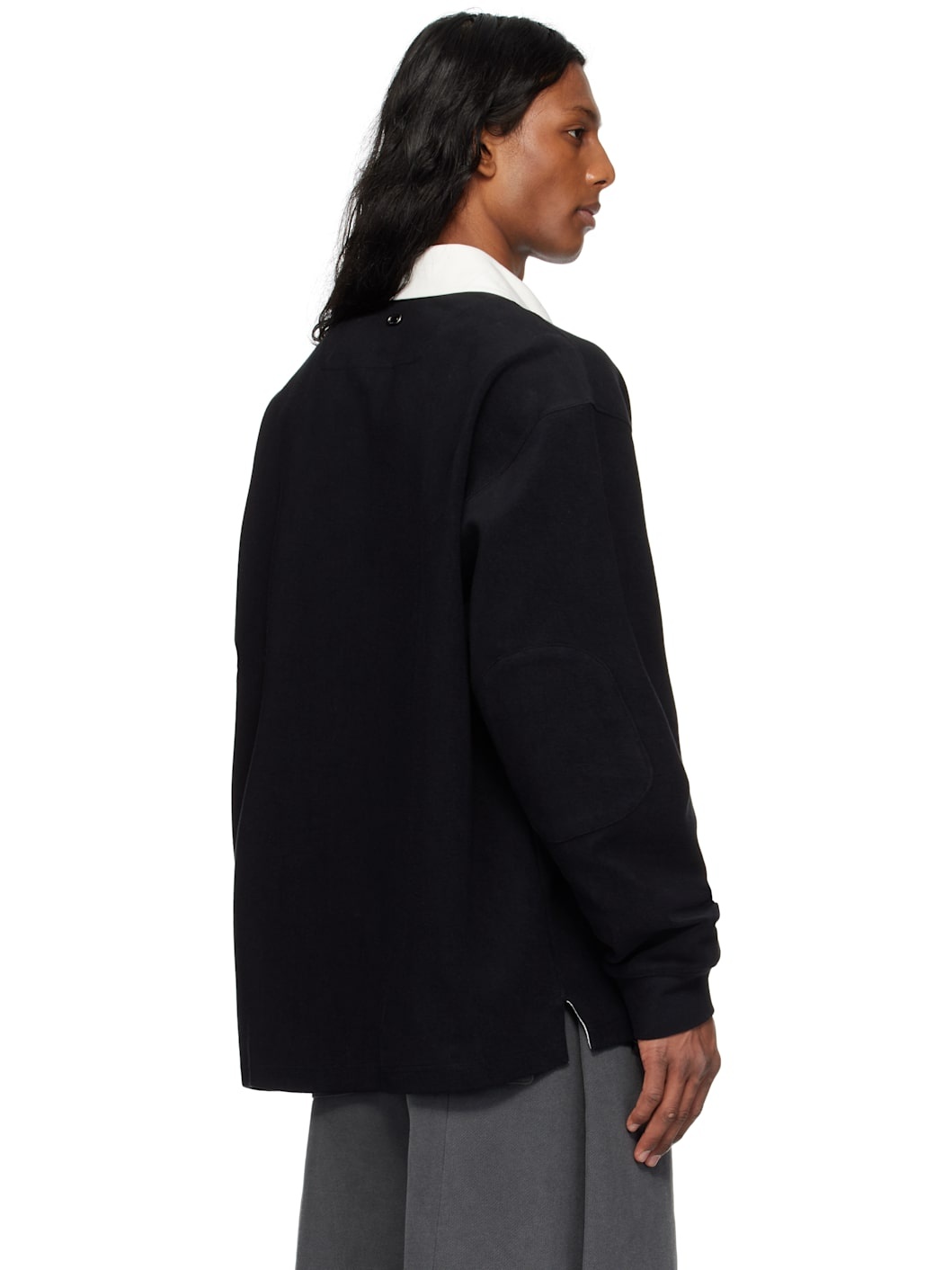 Black Solid Rugby Polo - 3