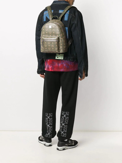 MCM logo print leather backpack outlook