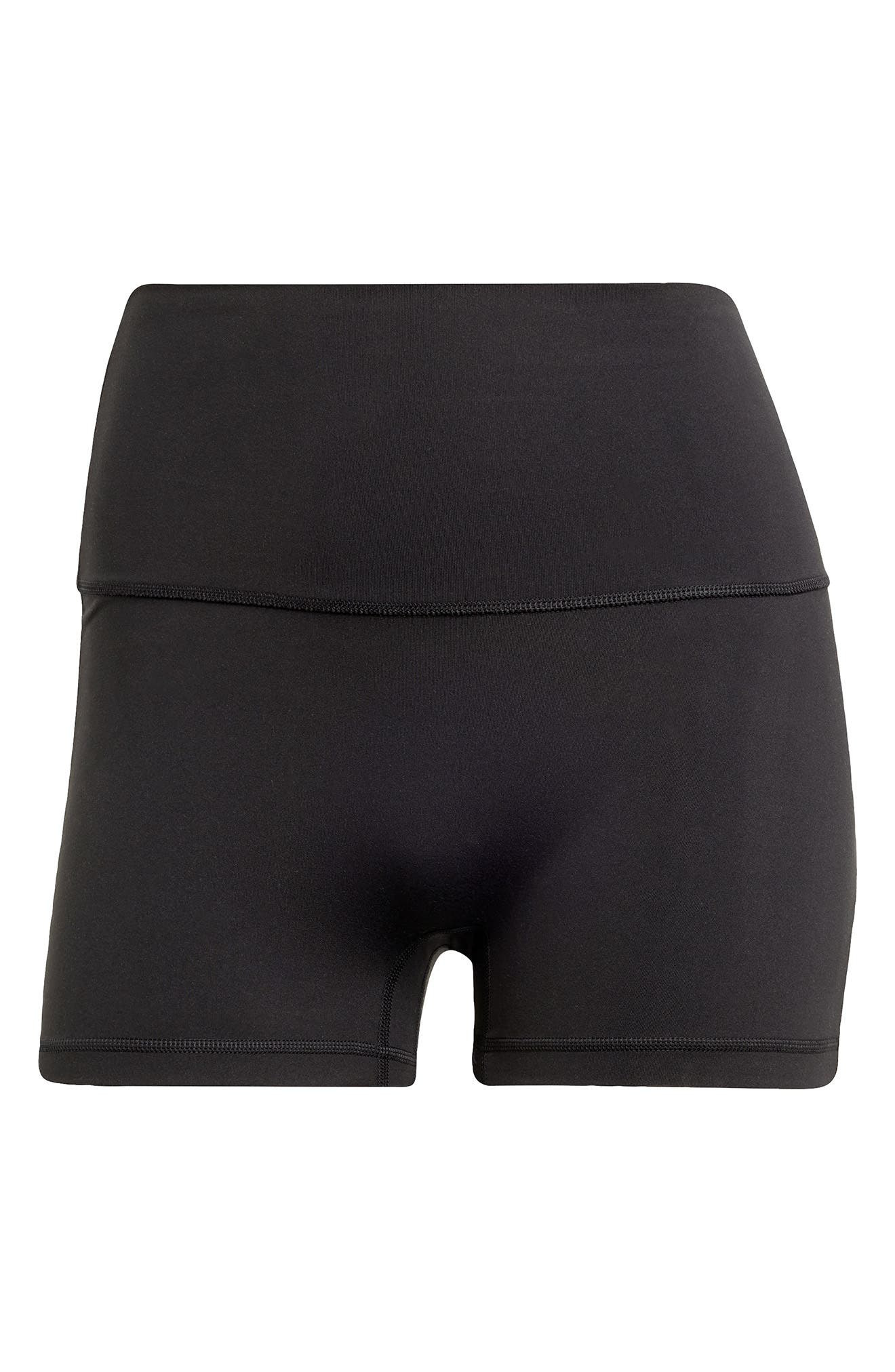 adidas All Me Sculpt Booty Shorts in Black/Black at Nordstrom - 4