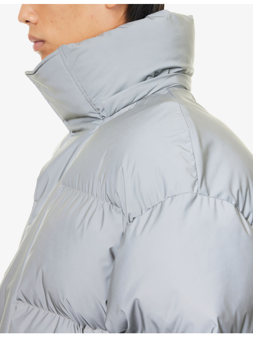 Oversized Reflective Shell-Down Puffer Jacket - 6