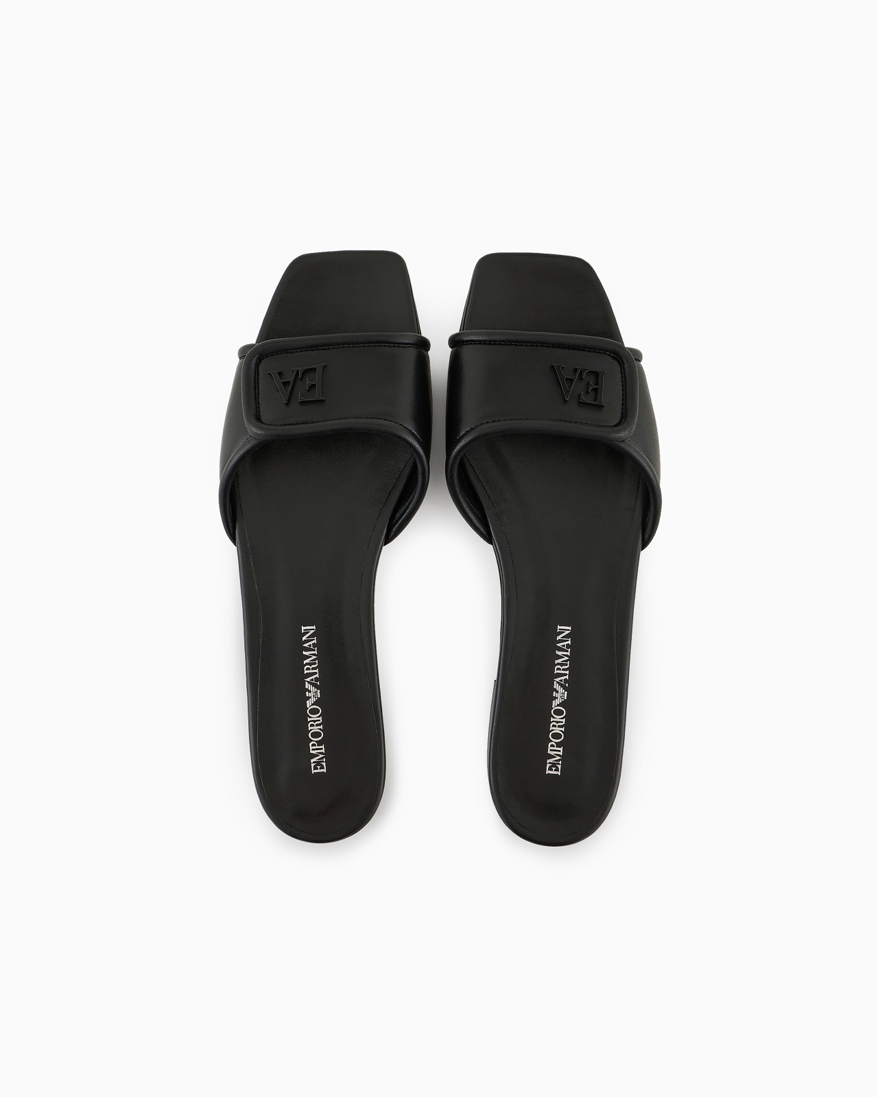 Nappa-leather sandals with EA logo - 3