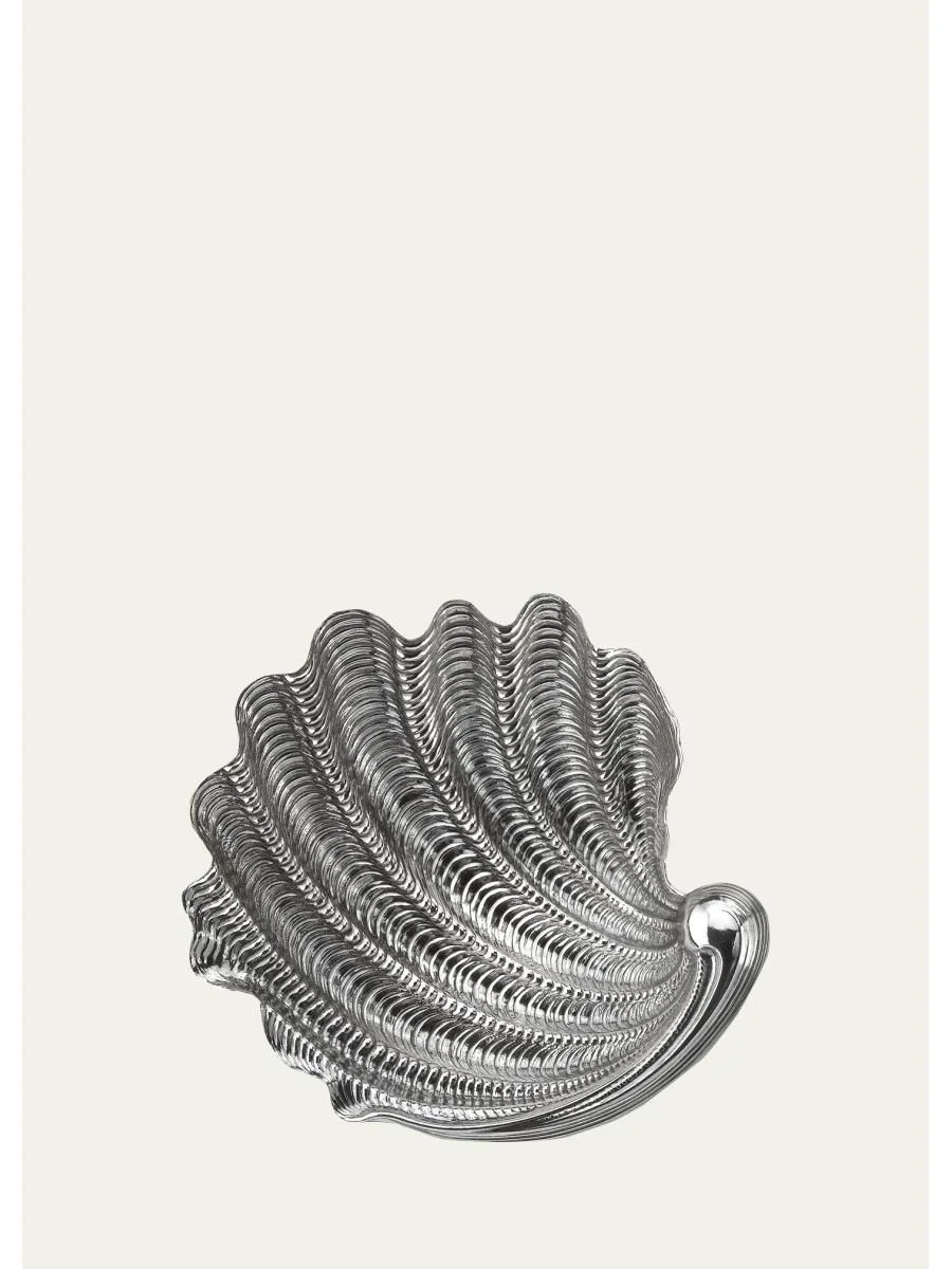 Tridacna Shell Small Sterling Silver Bowl - 1
