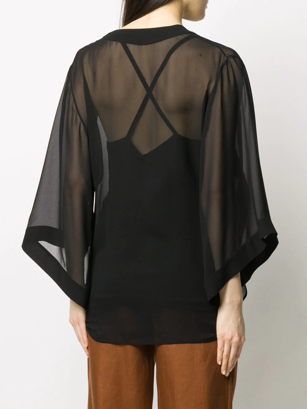 sheer fluid blouse - 4