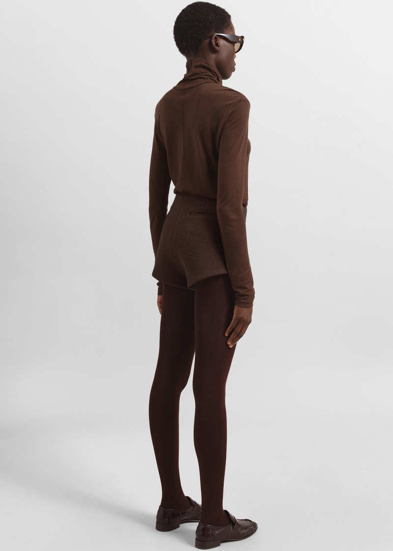 Evren Sheer Turtleneck - Brown 7