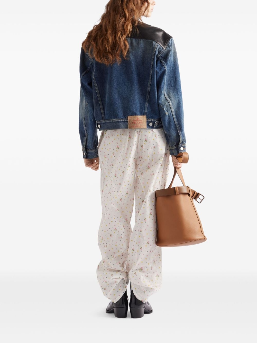 floral-print cotton pants - 3