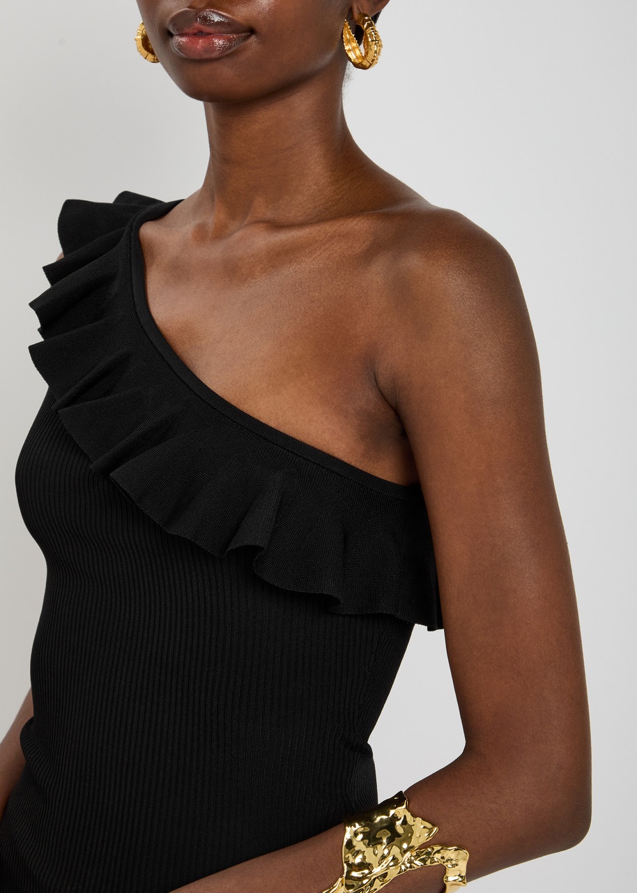 Zimmermann Rhiannon Frill Asymmetric Stretch-jersey Tank - 5