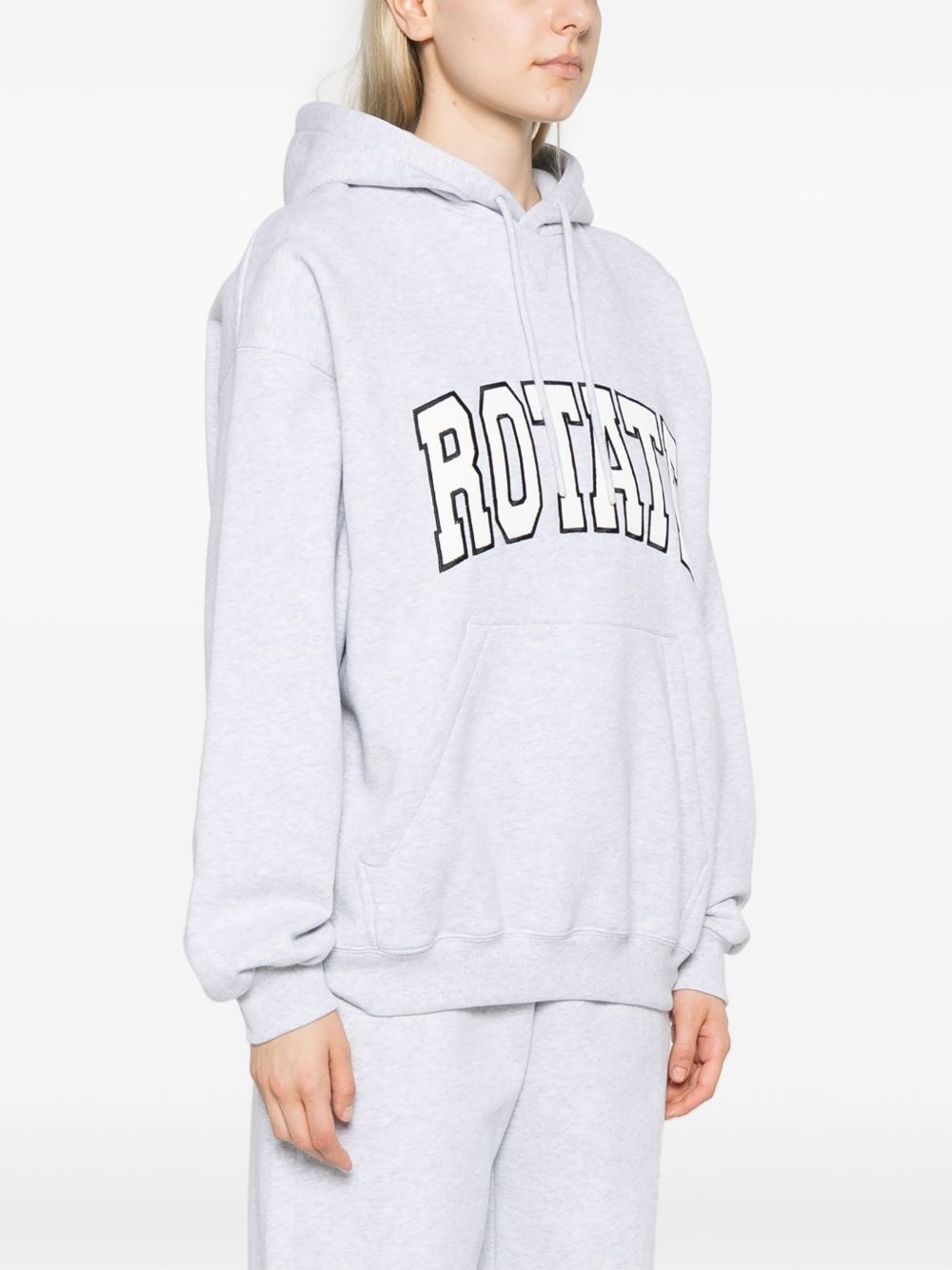 logo-embroidered hoodie - 3