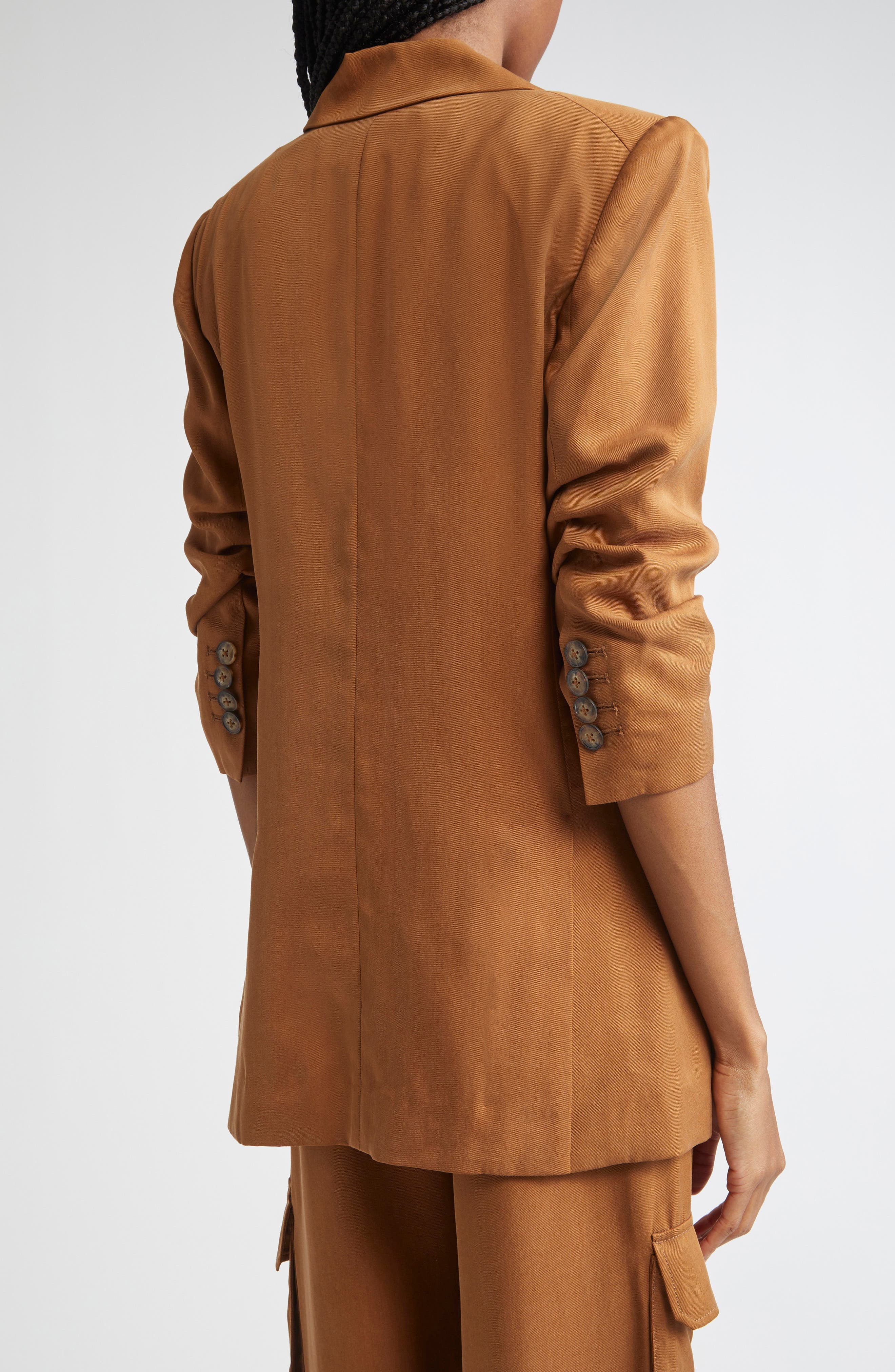 Veronica Beard Rupert Double Breasted Jacket in Whisky at Nordstrom - 3