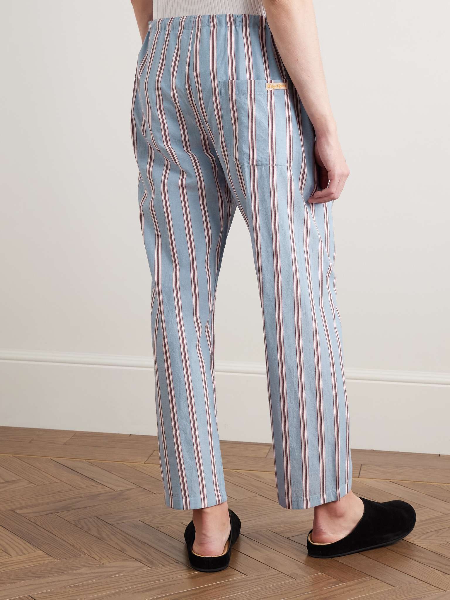 Regatta Straight-Leg Striped Cotton-Voile Drawstring Trousers - 4