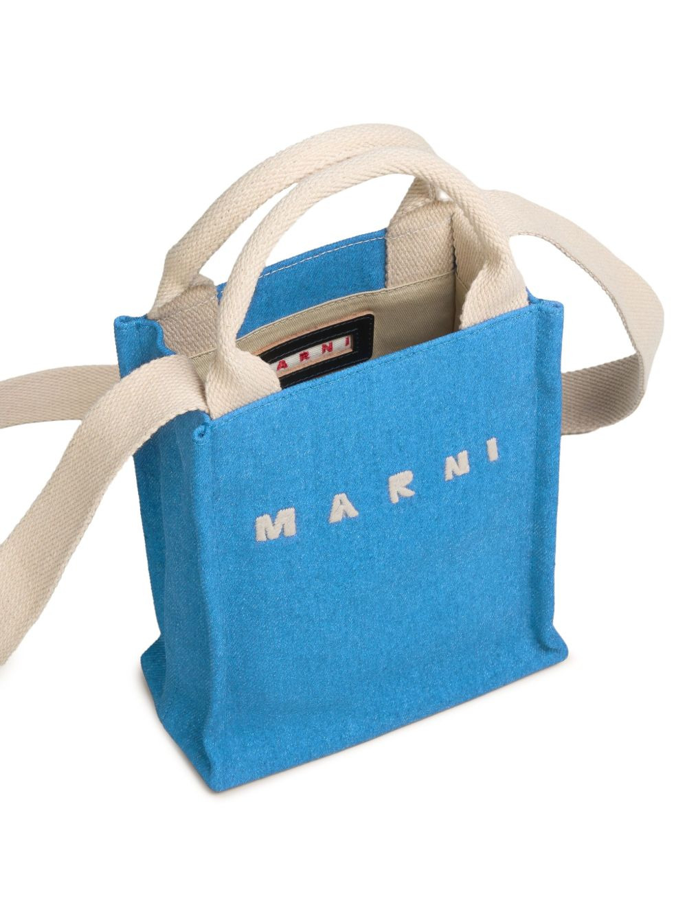small denim tote bag - 5