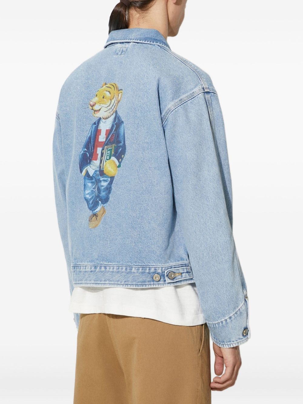 embroidered denim jacket - 3