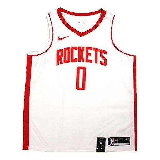 Nike Basketball Sports Vest Rockets Westbrook 0 White BV7990-104 - 1