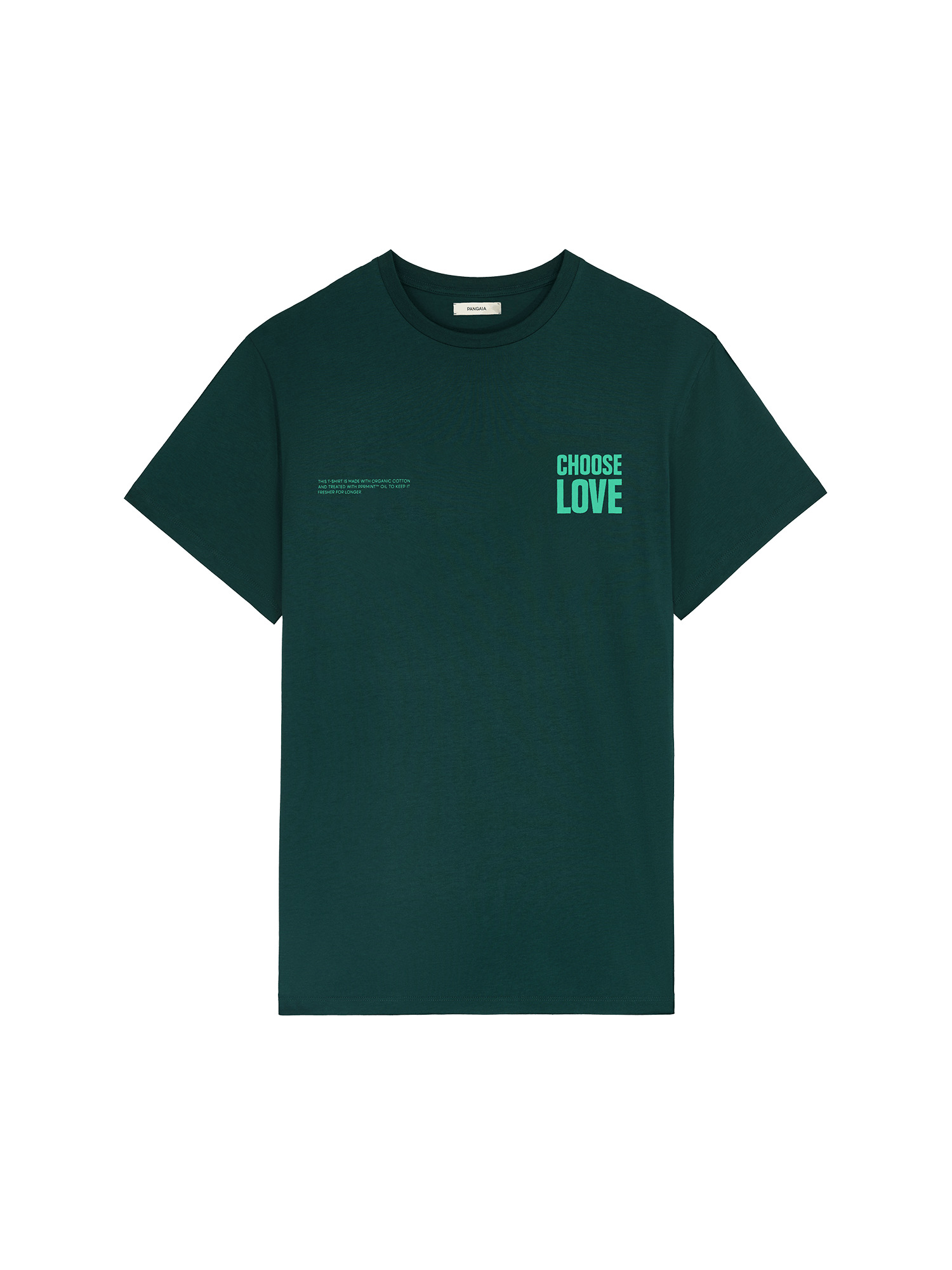 Mens Choose Love Midweight T-Shirt - Foliage Green - 1